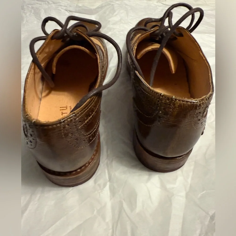 BED|STU Two-Tone Brown and Tan Oxfords - Picture 4 of 7